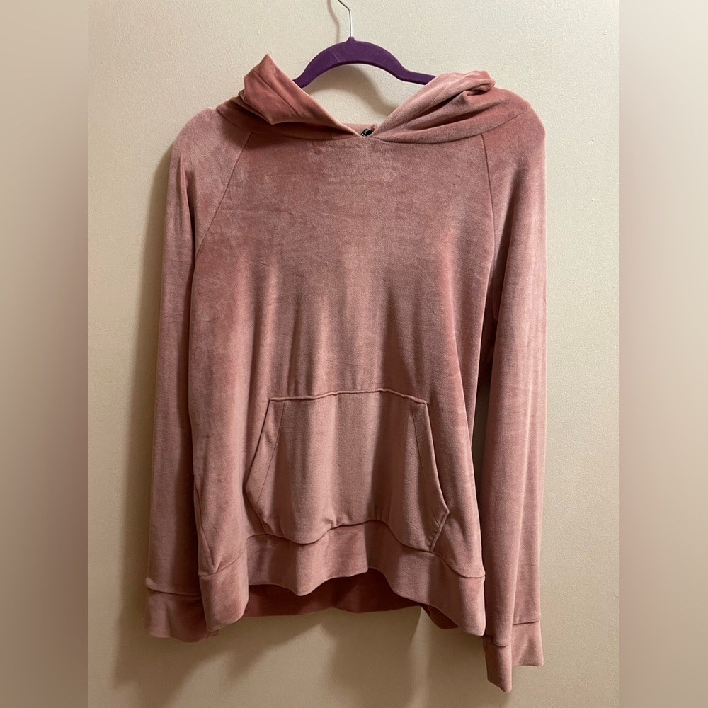 Pink Velour Hoodie